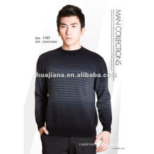 100% cashmere knits men's round neck sweater